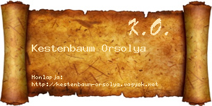Kestenbaum Orsolya névjegykártya
